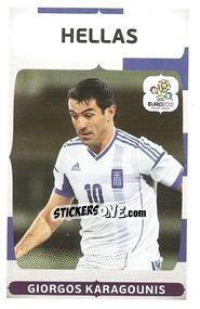 Sticker Giorgos Karagounis - UEFA Euro Poland-Ukraine 2012. Event Kick Off n. 24 - Panini
