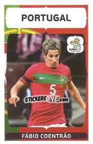 Sticker Fabio Coentrao - UEFA Euro Poland-Ukraine 2012. Event Kick Off - Panini