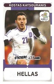 Sticker Kostas Katsouranis - UEFA Euro Poland-Ukraine 2012. Event Kick Off n. 125 - Panini