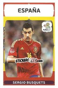 Sticker Sergio Busquets - UEFA Euro Poland-Ukraine 2012. Event Kick Off - Panini