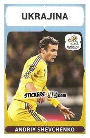 Sticker Andriy Shevchenko - UEFA Euro Poland-Ukraine 2012. Event Kick Off n. 156 - Panini