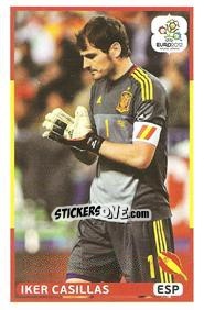 Sticker Iker Casillas - UEFA Euro Poland-Ukraine 2012. Event Kick Off n. 166 - Panini
