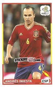 Sticker Andres Iniesta - UEFA Euro Poland-Ukraine 2012. Event Kick Off - Panini