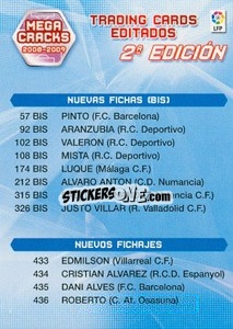 Sticker Checklist 2-a edicion - Liga BBVA 2008-2009. Megacracks
 - Panini