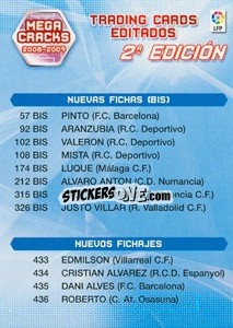 Sticker Checklist 2-a edicion - Liga BBVA 2008-2009. Megacracks
 n. CHL2 - Panini