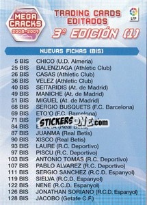 Sticker Checklist 3-a edicion (1) - Liga BBVA 2008-2009. Megacracks
 n. CHL3-1 - Panini