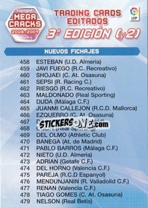 Sticker Checklist 3-a edicion (2) - Liga BBVA 2008-2009. Megacracks
 n. CHL3-2 - Panini