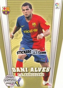 Figurina Dani Alves - Liga BBVA 2008-2009. Megacracks
 - Panini