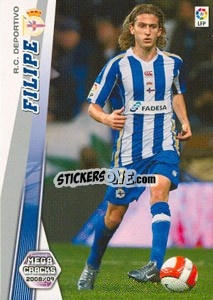 Figurina Filipe Luis - Liga BBVA 2008-2009. Megacracks
 - Panini