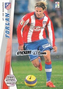 Sticker Forlan - Liga BBVA 2008-2009. Megacracks
 n. 54 - Panini