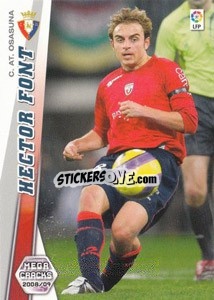 Figurina Hector Font - Liga BBVA 2008-2009. Megacracks
 - Panini