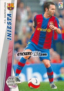 Sticker Iniesta - Liga BBVA 2008-2009. Megacracks
 n. 66 - Panini
