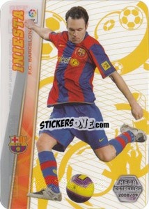 Figurina Iniesta - Liga BBVA 2008-2009. Megacracks
 - Panini