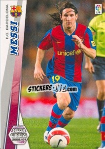 Sticker Messi - Liga BBVA 2008-2009. Megacracks
 n. 70 - Panini