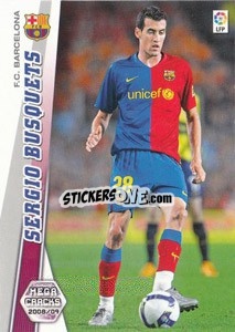 Sticker Sergio Busquets - Liga BBVA 2008-2009. Megacracks
 n. 68bis - Panini