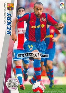 Sticker Thierry Henry - Liga BBVA 2008-2009. Megacracks
 n. 72 - Panini