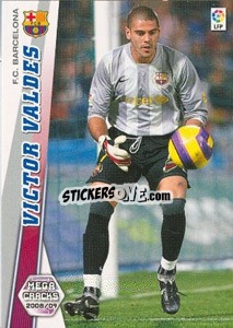 Sticker Victor Valdes - Liga BBVA 2008-2009. Megacracks
 - Panini
