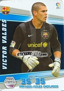 Sticker Victor Valdes - Liga BBVA 2008-2009. Megacracks
 - Panini