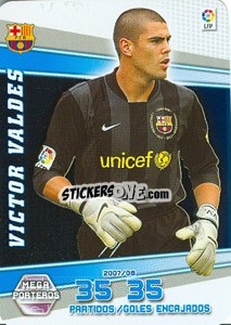 Sticker Victor Valdes - Liga BBVA 2008-2009. Megacracks
 n. 402 - Panini