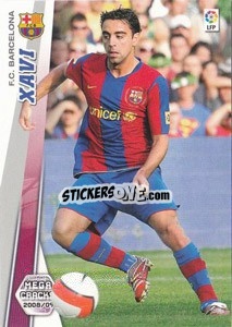 Sticker Xavi Hernández - Liga BBVA 2008-2009. Megacracks
 n. 65 - Panini