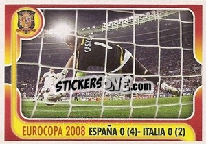 Sticker ESPANA 0 (4)- ITALIA 0 (2) - La Seleccion Espanola 2009
 n. 160 - Panini