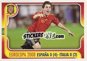 Cromo ESPANA 0 (4)- ITALIA 0 (2) - La Seleccion Espanola 2009
 n. 161 - Panini