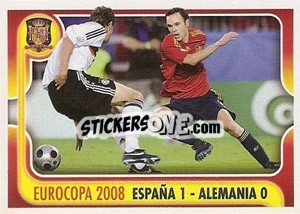 Sticker ESPANA 1 - ALEMANIA 0 - La Seleccion Espanola 2009
 n. 166 - Panini
