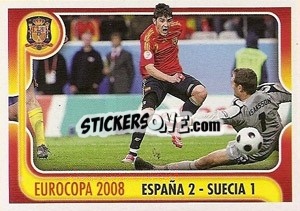 Cromo ESPANA 2 - SUECIA 1 - La Seleccion Espanola 2009
 - Panini