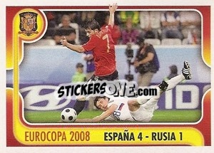 Figurina ESPANA 4 - RUSIA 1 - La Seleccion Espanola 2009
 - Panini