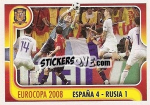 Sticker ESPANA 4 - RUSIA 1 - La Seleccion Espanola 2009
 n. 156 - Panini