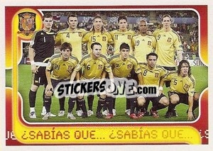 Figurina sabias que…El 2 de julio de 2008 - La Seleccion Espanola 2009
 - Panini