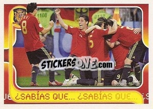 Sticker sabias que…victoria ante Turquia en Estambul - La Seleccion Espanola 2009
 n. 187 - Panini