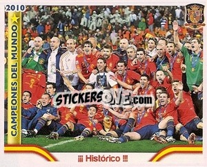 Sticker !!!Historico !!! - Sudafrica 2010. Campeones Del Mundo
 n. 35 - Panini
