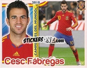 Sticker Cesc Fabregas - Sudafrica 2010. Campeones Del Mundo
 - Panini