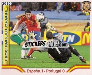Sticker España,1-Portugal,0 - Sudafrica 2010. Campeones Del Mundo
 n. 28 - Panini