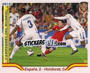 Sticker España,2-Honduras,0 - Sudafrica 2010. Campeones Del Mundo
 n. 26 - Panini