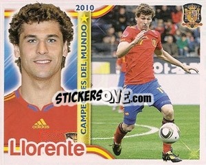 Sticker Fernando Llorente - Sudafrica 2010. Campeones Del Mundo
 n. 20 - Panini
