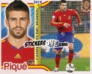 Sticker Gerard Piqué - Sudafrica 2010. Campeones Del Mundo
 n. 4 - Panini