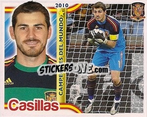 Sticker Iker Casillas - Sudafrica 2010. Campeones Del Mundo
 n. 2 - Panini