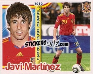 Sticker Javi Martinez - Sudafrica 2010. Campeones Del Mundo
 n. 21 - Panini
