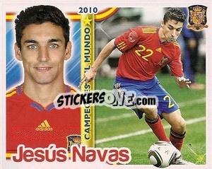 Sticker Jesús Navas - Sudafrica 2010. Campeones Del Mundo
 - Panini