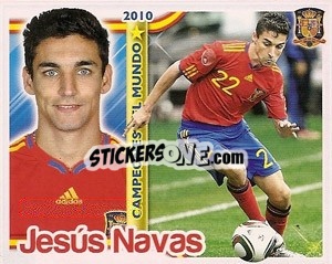 Sticker Jesús Navas - Sudafrica 2010. Campeones Del Mundo
 n. 23 - Panini