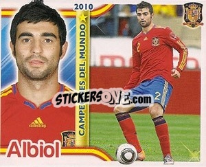 Sticker Raúl Albiol - Sudafrica 2010. Campeones Del Mundo
 n. 3 - Panini