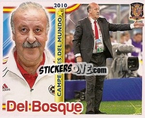 Cromo Vicente del Bosque - Sudafrica 2010. Campeones Del Mundo
 - Panini