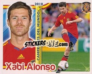 Sticker Xabi Alonso - Sudafrica 2010. Campeones Del Mundo
 n. 15 - Panini