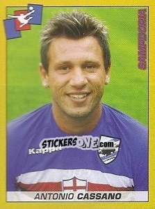 Sticker Antonio Cassano - Calciatori 2007-2008 n. 405 - Panini