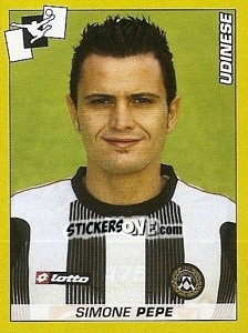 Cromo Simone Pepe - Calciatori 2007-2008 - Panini