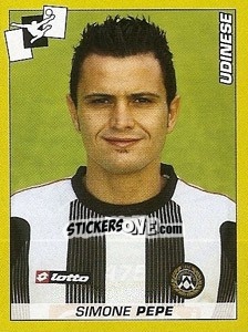 Sticker Simone Pepe - Calciatori 2007-2008 n. 475 - Panini