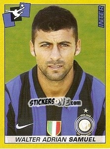 Sticker Walter Adrian Samuel - Calciatori 2007-2008 n. 154 - Panini