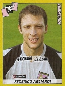 Sticker Federico Agliardi - Calciatori 2007-2008 n. 312 - Panini